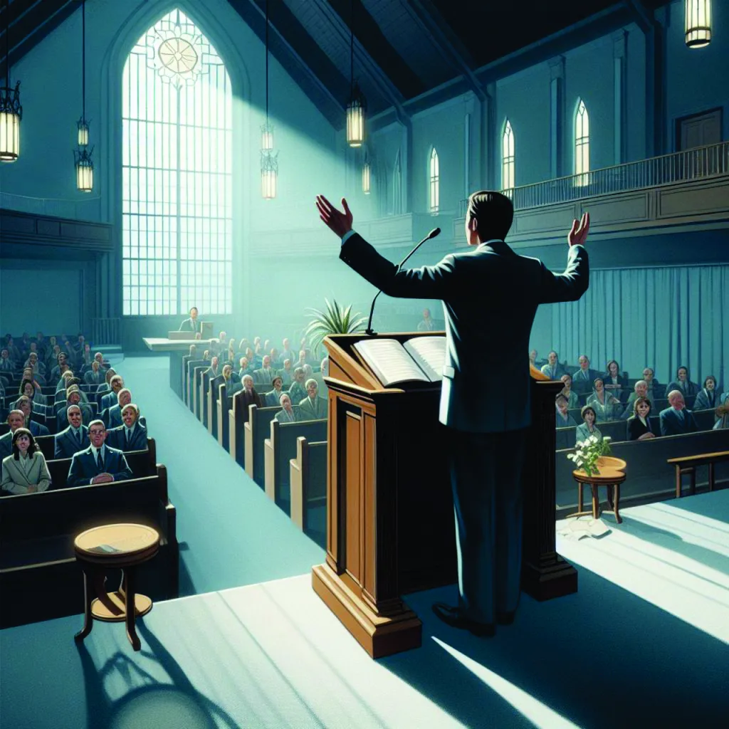 ai generated, preacher, preaching